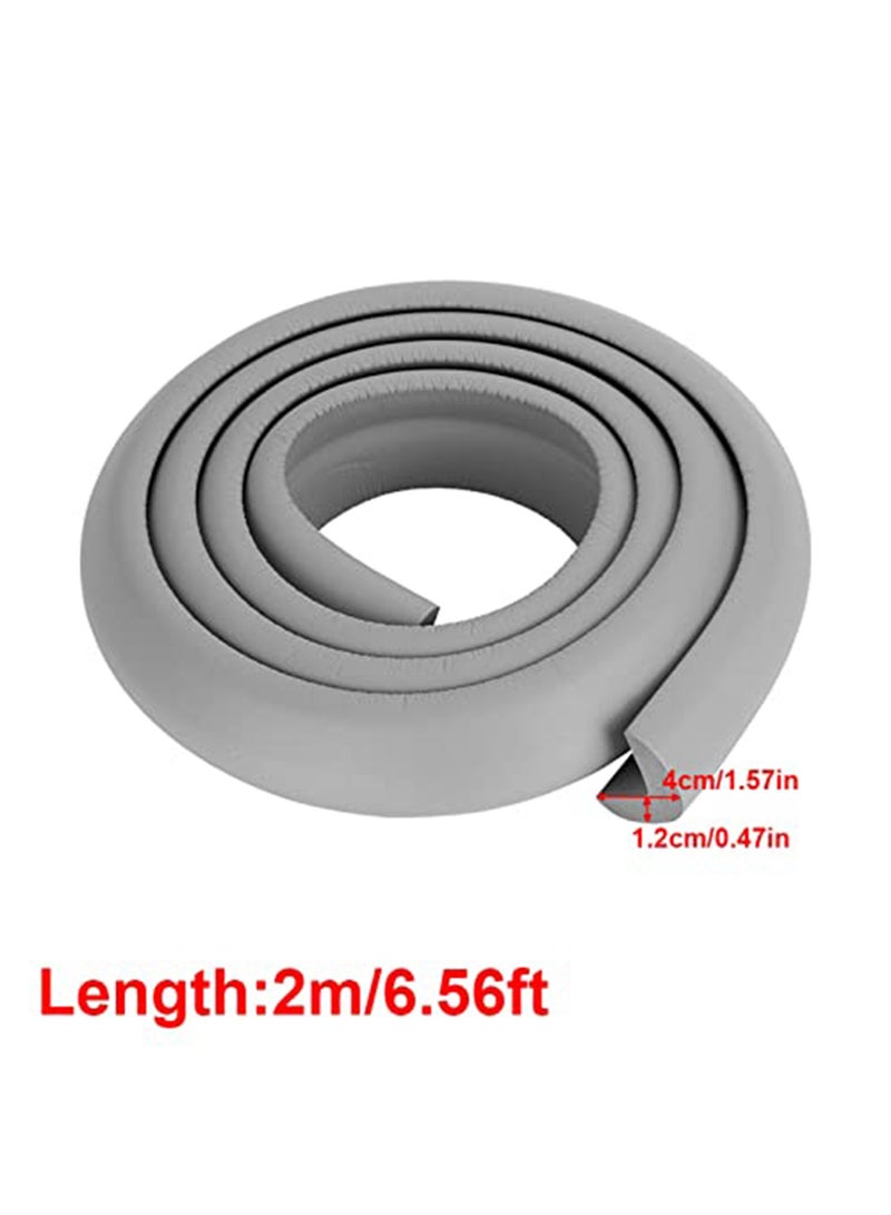 Edge protection L-shaped foam pad extra thick sponge table edge pad corner pad corner anti-collision baby and child shockproof protection strip 2 meters grey - Image 2