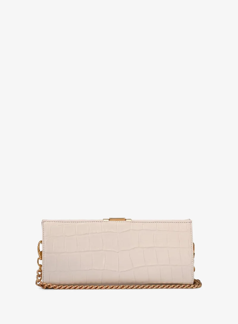 Carmen Steffens  White Crossbody Bag Bianco Croco Leather for Women | Best Price UAE