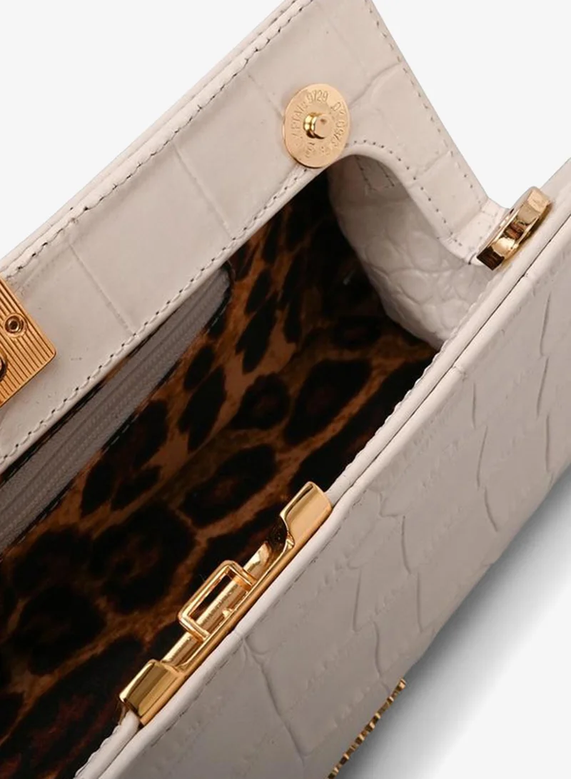 Carmen Steffens  White Crossbody Bag Bianco Croco Leather for Women | Best Price UAE