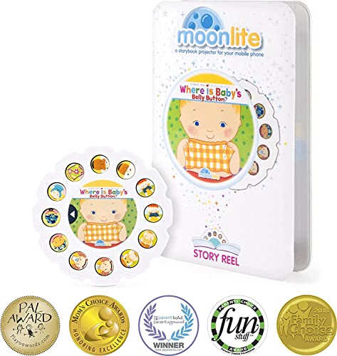 Moonlite Storybook Reels for Flashlight Projector, Kids Toddler | Where is Baby’s Belly Button | Single Reel Pack Story for 12 Months and Up - Image 1