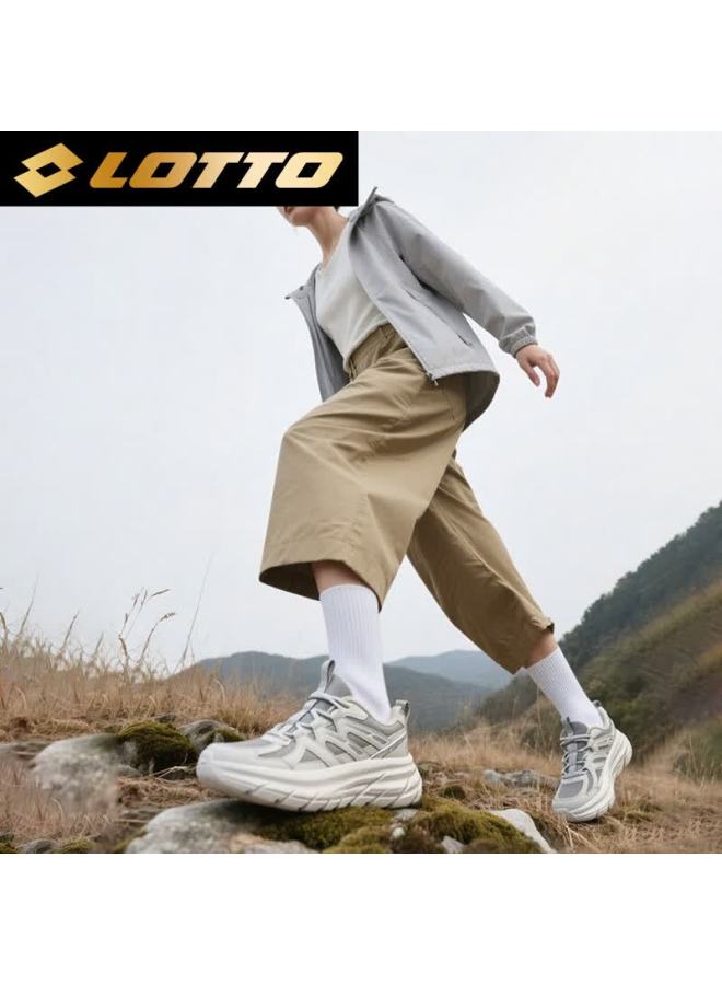 Lotto Women's Running Shoes Outdoor Hiking Shoes Spring Couple Sports Shoes Non-slip Trail Walking Shoes 1068 Sand Ochre Size 36 - Image 2