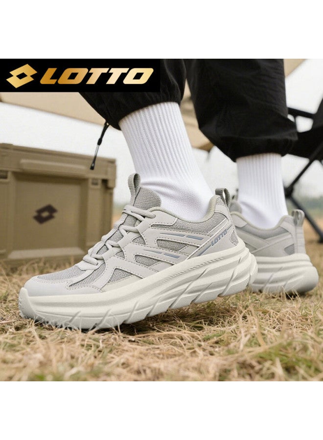 Lotto Women's Running Shoes Outdoor Hiking Shoes Spring Couple Sports Shoes Non-slip Trail Walking Shoes 1068 Sand Ochre Size 36 - Image 1