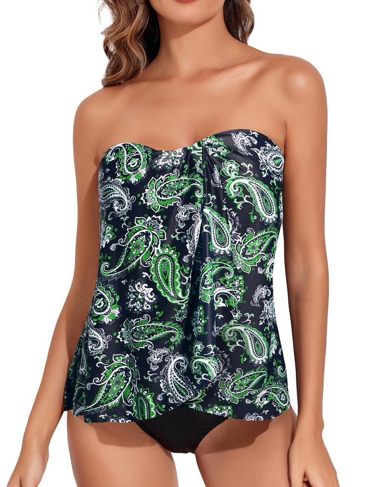 Two-Wear 2025 Ladies Bikini Split Suit Briefs Plus Size Swimsuit Printed - Image 1