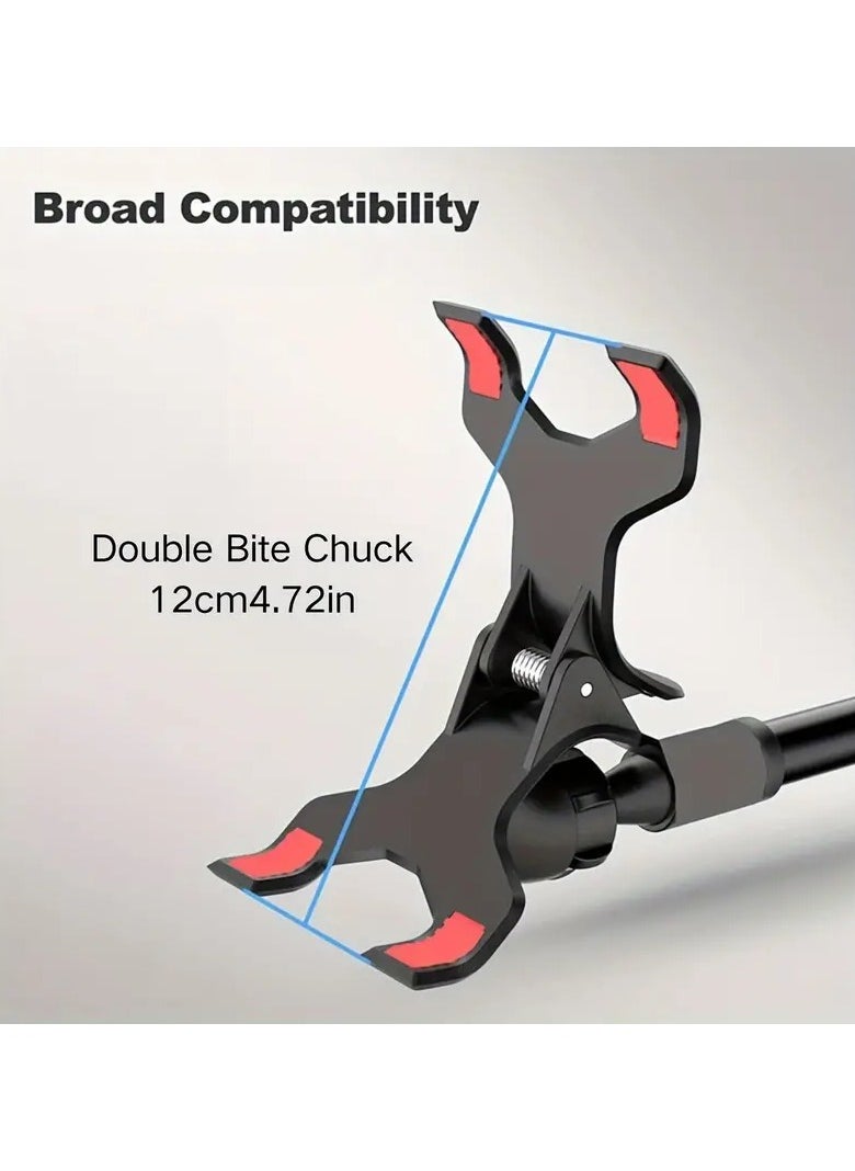 NIBEMINENT 1pc Cell Phone Clip On Stand Holder - With Grip Flexible Long Arm Lazy Bracket Mount Clamp For IPhone 15 Pro Max, 12 13 14  - Image 5