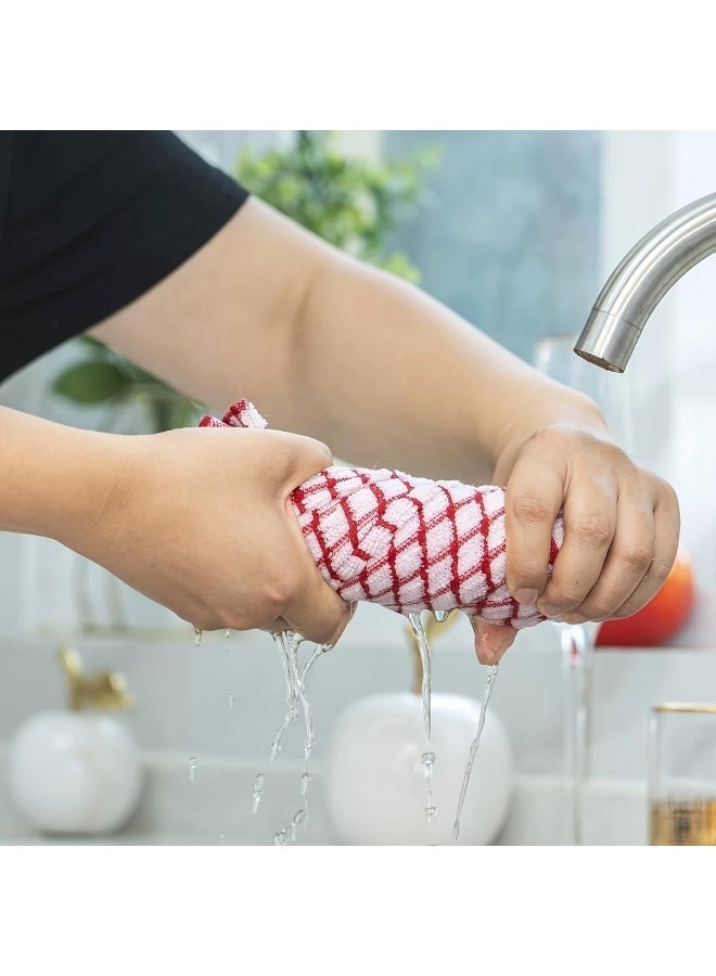 م اكس م مناشف تنظيف أطباق المطبخ، قطن 100%، 40×25 سم، عبوة من 5 قطع، مناشف متعددة الأغراض قابلة لإعادة الاستخدام (عبوة من 5 قطع) - Image 2