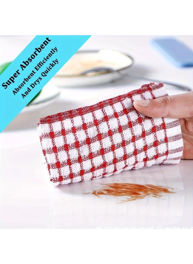 م اكس م مناشف تنظيف أطباق المطبخ، قطن 100%، 40×25 سم، عبوة من 5 قطع، مناشف متعددة الأغراض قابلة لإعادة الاستخدام (عبوة من 5 قطع) - Image 3