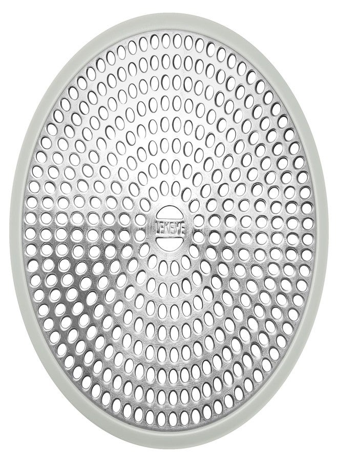 LEKEYE Shower Drain Hair Catcher | Strainer | Shower Stall Drain Cover | Bathroom Drain Protector Stainless Steel and Silicone(Light Gray) - Image 1