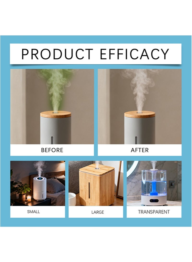 Jakehoe 3 عبوات من قطرات تنظيف المرطب مناسبة لجميع ماركات وطرازات أجهزة الترطيب تقلل من الترسبات الكلسية والتراكمات تنظف وتزيل الروائح الكريهة (10 مل + 10 مل + 10 مل) - Image 2