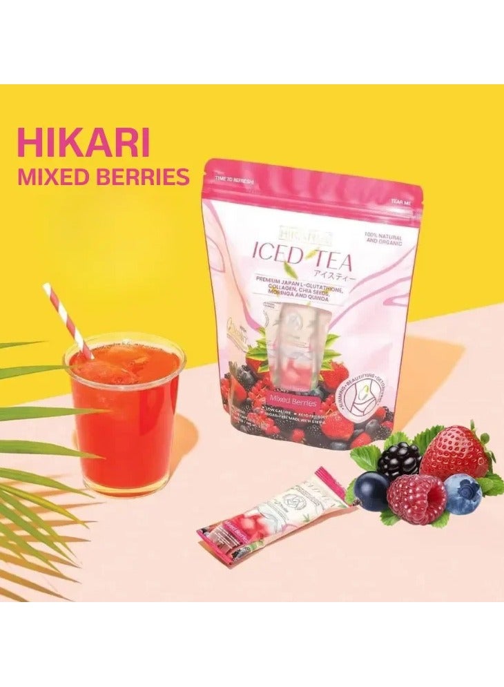 Hikari Hikari Iced Tea Mixed Berries (10 Sachets) Premium Japan Glutathione  - Image 2