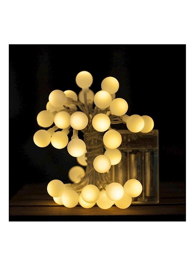 Loquat 40 LED Battery Operated Garland Ball Led String Lights Yellow 6meter - Image 1