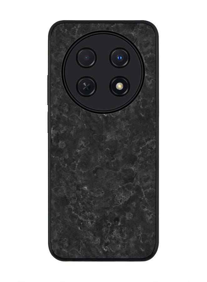Stylizedd Rugged Black edge case for Huawei nova 12i 4G, Slim fit Soft Case Flexible Rubber Edges Anti Drop TPU Gel Thin Cover -  Marble Texture Black - Image 1
