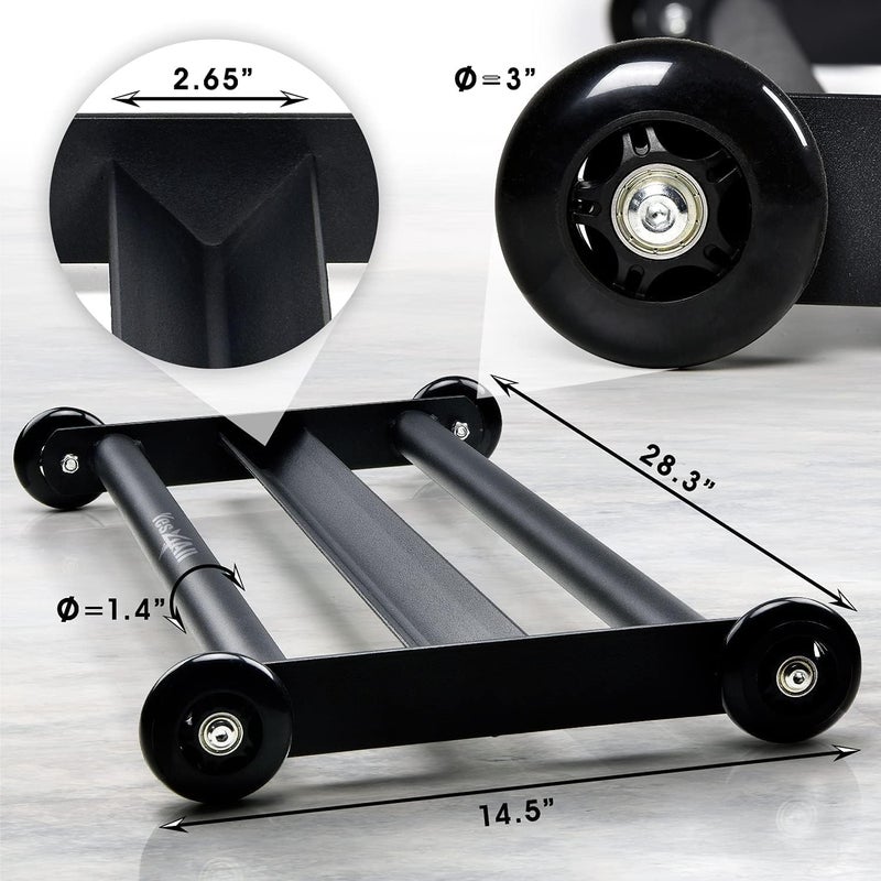 Yes4All Glute Ham Glider, Exercise Wheels for Home Gym Fitness, Glute Hamstring, Booty Building - Image 3
