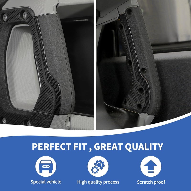 RAZPOY Center Console Dash Grab Handle Cover Trim Compatible with 20212024 Ford Bronco Interior Accessories Carbon Fiber Not for Bronco Sport - Image 4