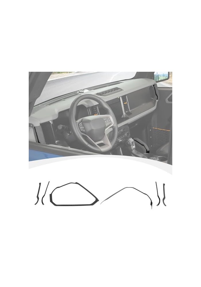 RAZPOY Center Console Dash Grab Handle Cover Trim Compatible with 20212024 Ford Bronco Interior Accessories Carbon Fiber Not for Bronco Sport - Image 1