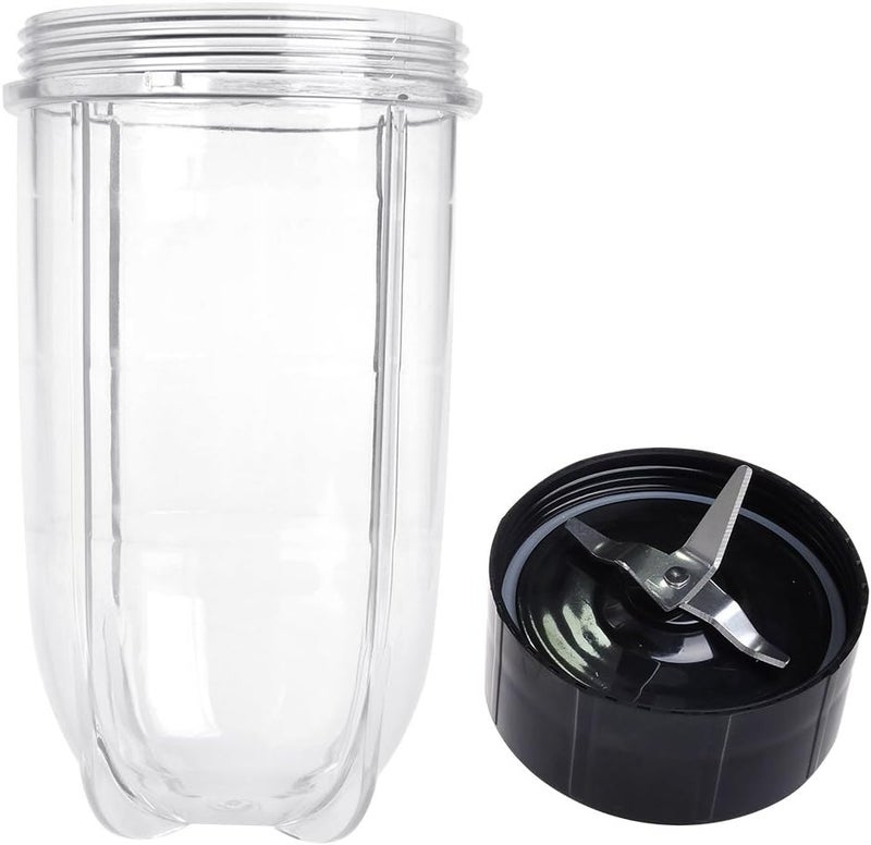 QueenTrade Replacement Cross Blade + 16oz Cup Set for Magic Bullet, Replacement Parts compatible with 250 W Magic Bullet MB1001 Blender - Image 1