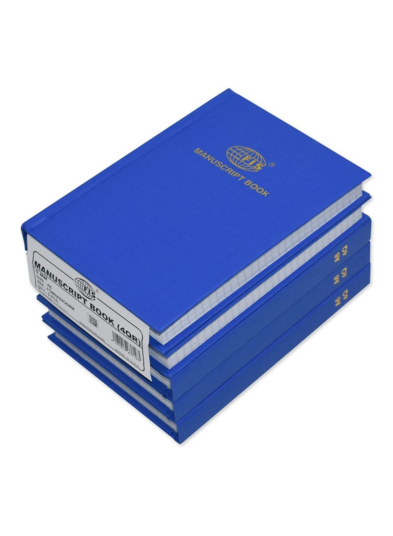 FIS 5-Piece Manuscript Notebook Set, 5 mm Square Lines, A6 (15 x 10 CM) Size, 4 Quire (192 Sheets) - FSMNA64Q5MM_5PC - Image 1