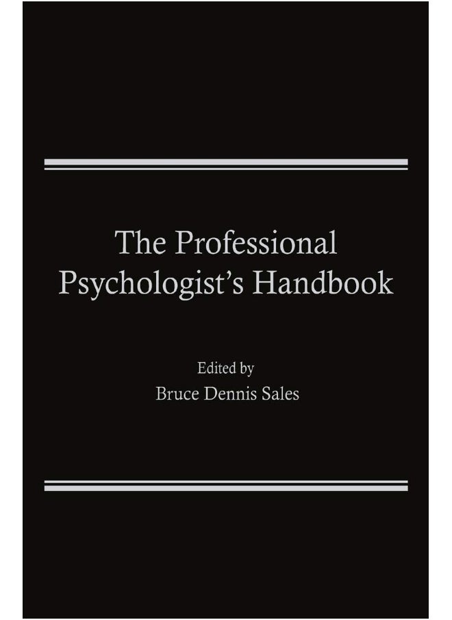 The Professional Psychologist's Handbook 