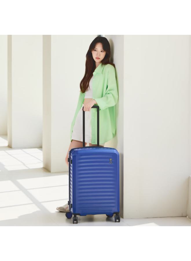 Echolac Lightweight Expandable Trolley Suitcase With 360-degree Spinner Wheels Pc316 Deep Sea Blue 20 Inch - Image 1