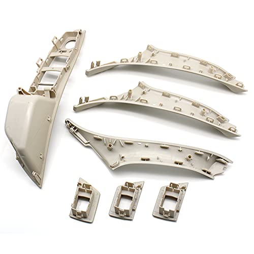 Goodithy 7PCS Door Handle for BMW 5 Series F10 F11 Driver Side Front Left Armrest Window Lift Switch Passenger Door Cover Inside Pull Handle Replacement for BMW 520 523 525 528 535 (Creamy) - Image 3