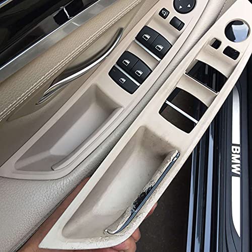 Goodithy 7PCS Door Handle for BMW 5 Series F10 F11 Driver Side Front Left Armrest Window Lift Switch Passenger Door Cover Inside Pull Handle Replacement for BMW 520 523 525 528 535 (Creamy) - Image 4
