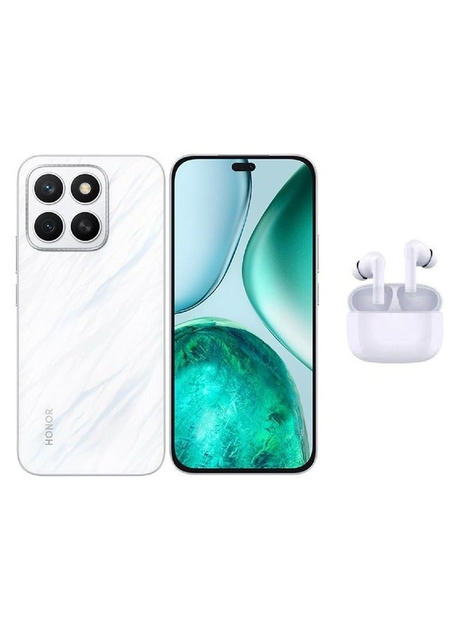 Honor X8c Dual SIM Moonlight White 8GB RAM 256GB 4G With Honor Earbuds X7 Lite - Image 1