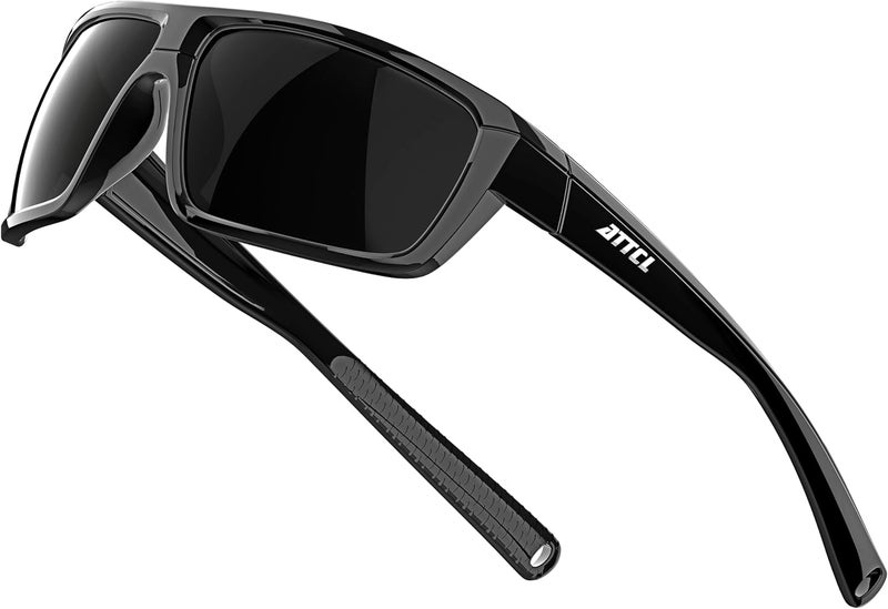 ATTCL Polarized Sunglasses Men for Fishing: UV Protection Lightweight TR90 Sports Wrap Sun Glasses Driving Golf Running - Image 1
