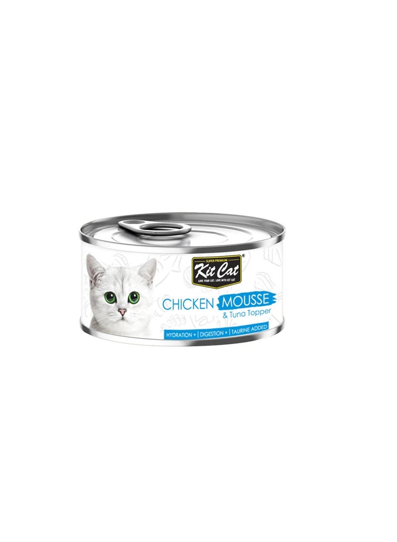 Kit Cat Chicken Mousse With Tuna Toppers Wet Cat Food - Image 1