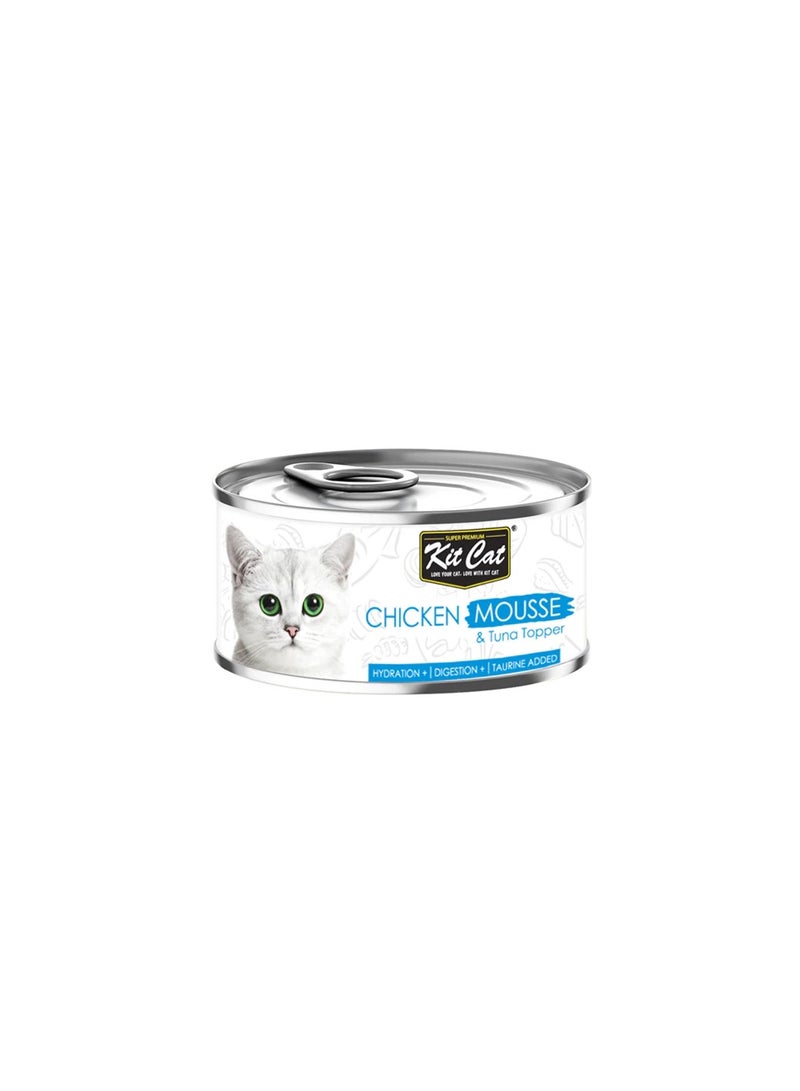 Kit Cat Chicken Mousse With Tuna Toppers Wet Cat Food - Image 2