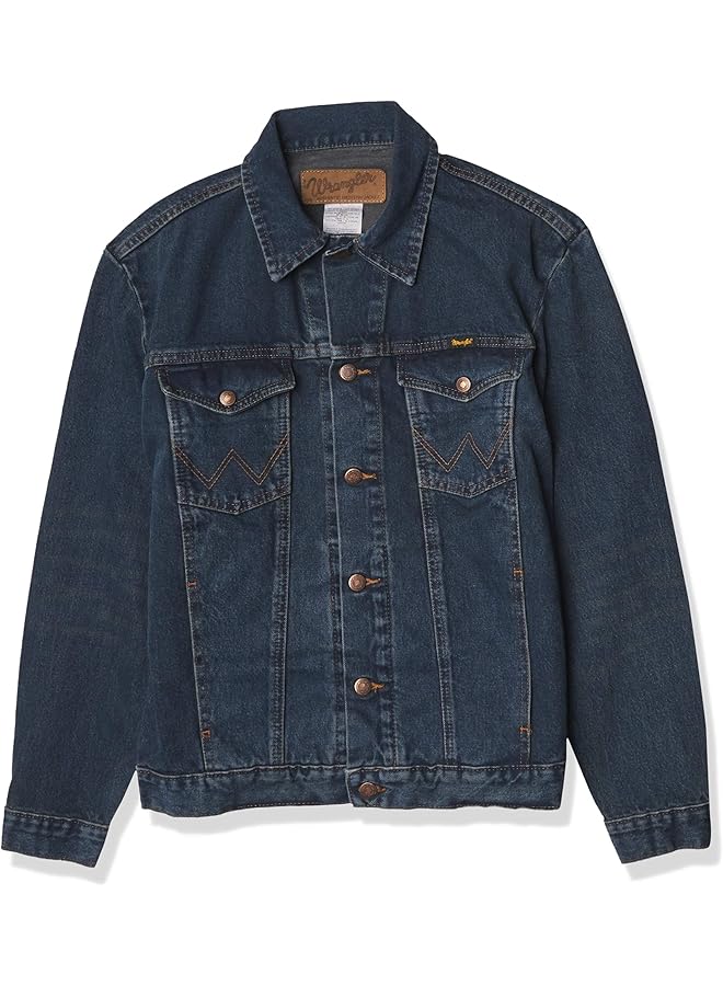 Wrangler Men'S Big & Tall Western Unlined Denim Jacket Dark Blue Large Tall - Image 2