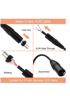 Excefore 10 قطع من موصلات XLR، 5 موصلات XLR للميكروفون من الذكور و5 موصلات XLR للميكروفون من الإناث، 3 دبابيس ميكروفون منخفض الضوضاء للغاية ومقبس صوت عالي التوصيل  - Image 5