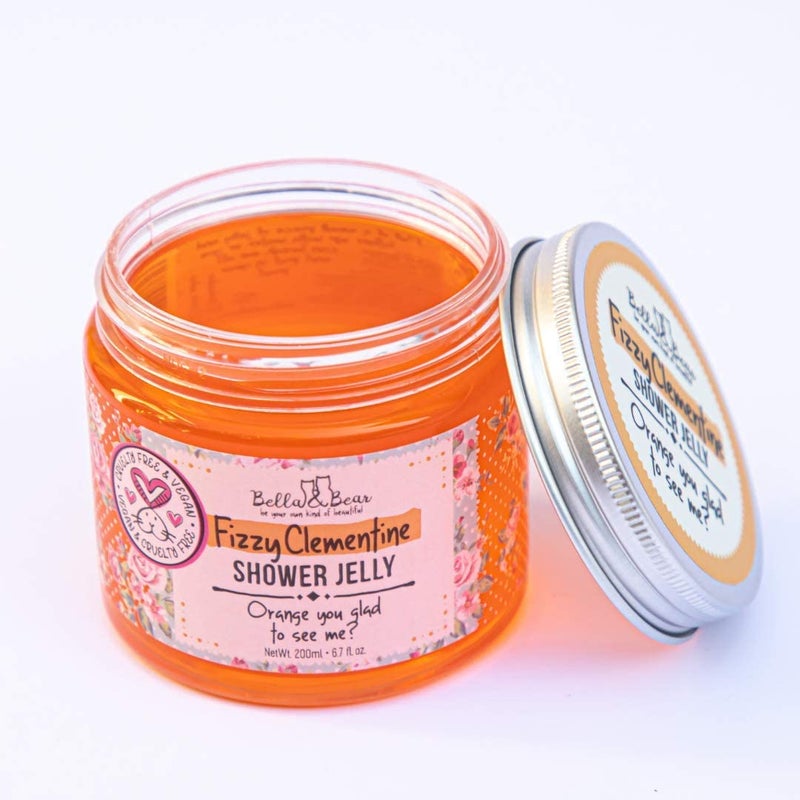 Bella and Bear Bella & Bear Fizzy Clementine Shower Jelly, Vegan, Cruelty Free, Teen Girl Gifts 6.7oz - Image 2