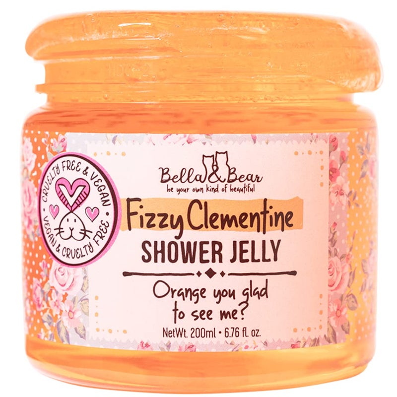 Bella and Bear Bella & Bear Fizzy Clementine Shower Jelly, Vegan, Cruelty Free, Teen Girl Gifts 6.7oz - Image 1