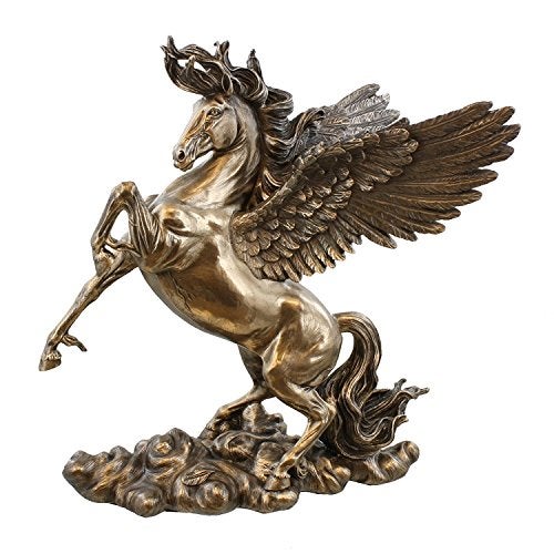 VERONES 11 Inch Rearing Pegasus Statue Fantasy Magic Collectible Greek Flying Horse - Image 4