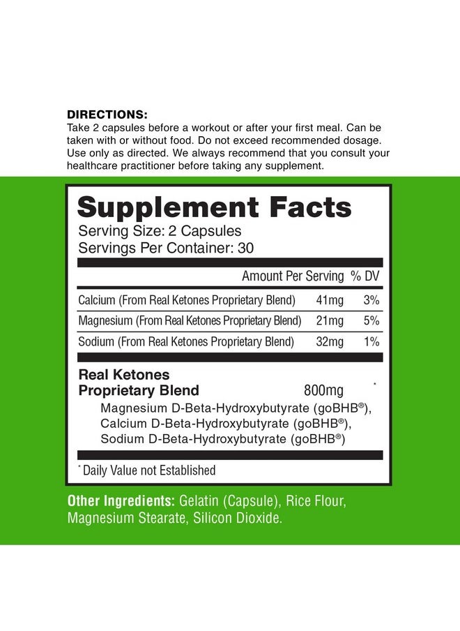 Health & Household - Real Ketones Bhb Exogenous Ketones Keto Pills Keto Electrolytes Pills For Enhanced Energy Performance & Rapid Ketosis - Caffeine Free Energy Keto Diet Pills With Patented Keto Bhb (1 Month) - Image 1