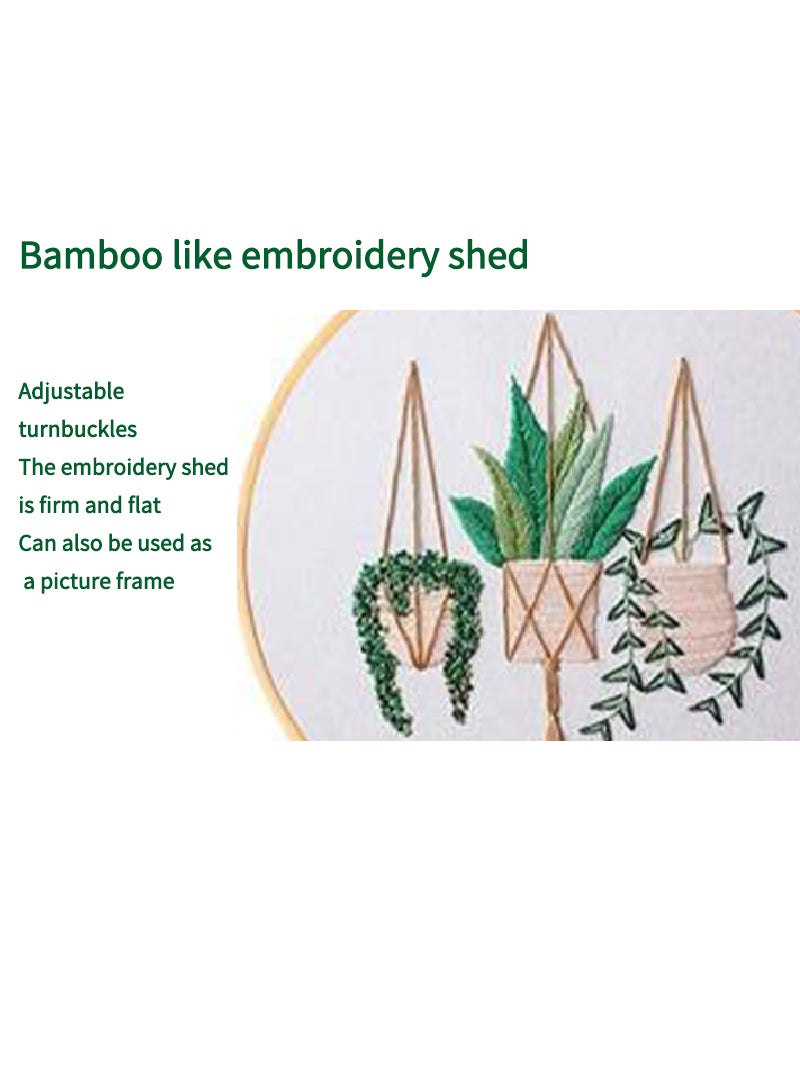 3 Sets Embroidery Kit For Beginners Adults DIY Hand Embroidery Kit Include Embroidery Hoop Floss And Needles