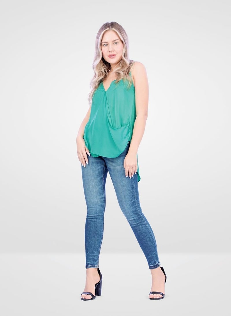 Web Denim Web Denim Dark Blue Highwaist Skinny Stretchable Straight Denim Pant  Fashionable Comfort Fit Casual Cotton Jeans With Pockets For Women  - Image 1