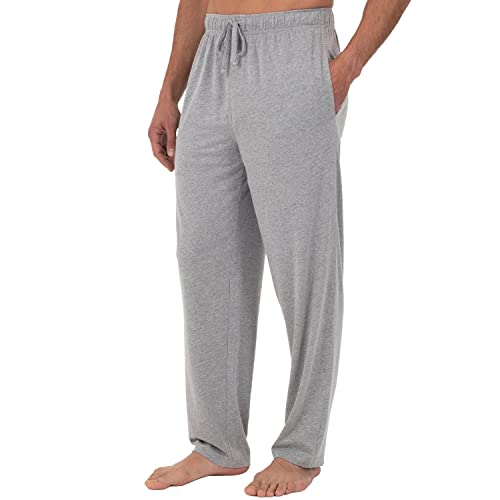 Fruit of the Loom Men's Extended Sizes Jersey Knit Sleep Pant (1-Pack), Light Grey Heather, X-Large - Image 2