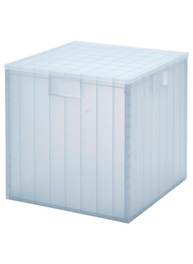 Generic Storage box with lid, transparent grey-blue, 33x33x33 cm  - Image 1