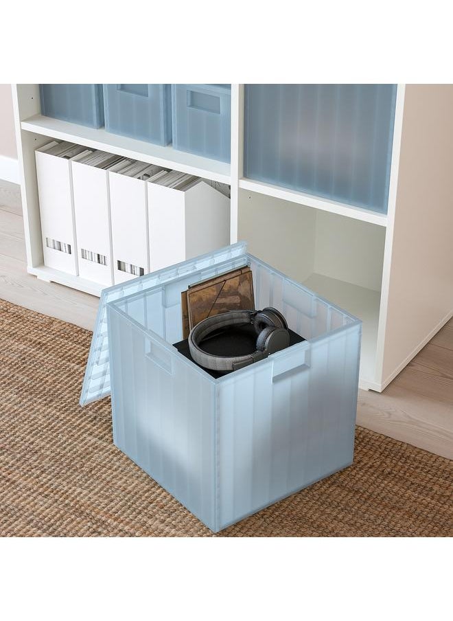 Generic Storage box with lid, transparent grey-blue, 33x33x33 cm  - Image 4
