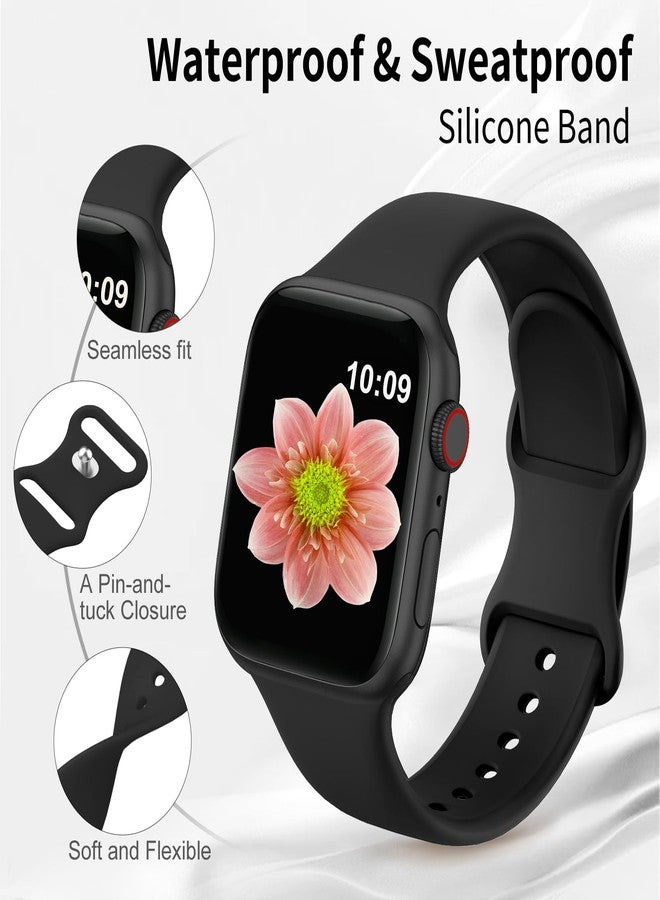 SuperNaNa Patenting Sport silicone Bands Compatible with Apple Watch Band 38mm 40mm 41mm 42mm 44mm 45mm 46mm 49mm for Women Men,Soft Sport Replacement Strap for iWatch Bands Series SE 10 9 8 7 6 5 4 3 2 1 Ultra - Image 3