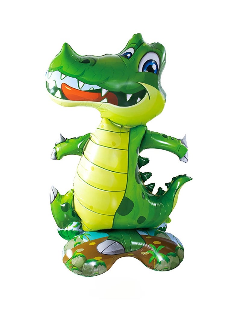 3 Pcs Standing Triceratops, Tyrannosaurus Rex Shaped Aluminum Film Balloon, Jurassic Dinosaur Theme Birthday Party, Baby Shower Creative Decoration Supplies - Image 3