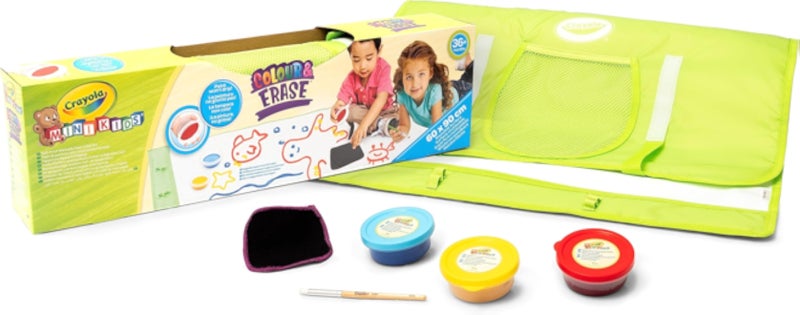 كرايولا - سجادة رسم وتلوين صغيرة للأطفال، قابلة لإعادة الاستخدام، مع طبقة أساسية كبيرة للرسم مع تمبرا قابل للغسل، من عمر 36 شهرًا، 81-1528