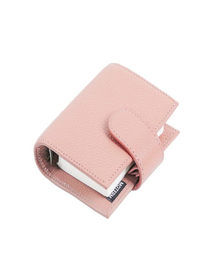 Moterm A9 Regular Rings Planner - Genuine Leather Binder Organizer Wallet (Pebbled-Dusty Rose, 19mm Ring) - Image 1