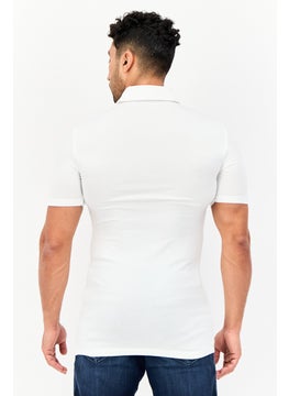 Asos Design Men Tall Fit Short Sleeve Solid Casual Shirt, White  - Image 2