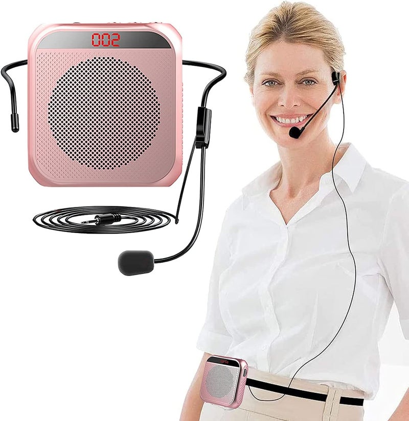 ELECDON Voice Amplifier with Wired Microphone Headset, Portable Rechargeable PA System Speaker Personal Microphone Speech Amplifier, Loudspeaker for Teachers, Tour Guides, Coaches, Metting, Yoga, Fitness - Image 1