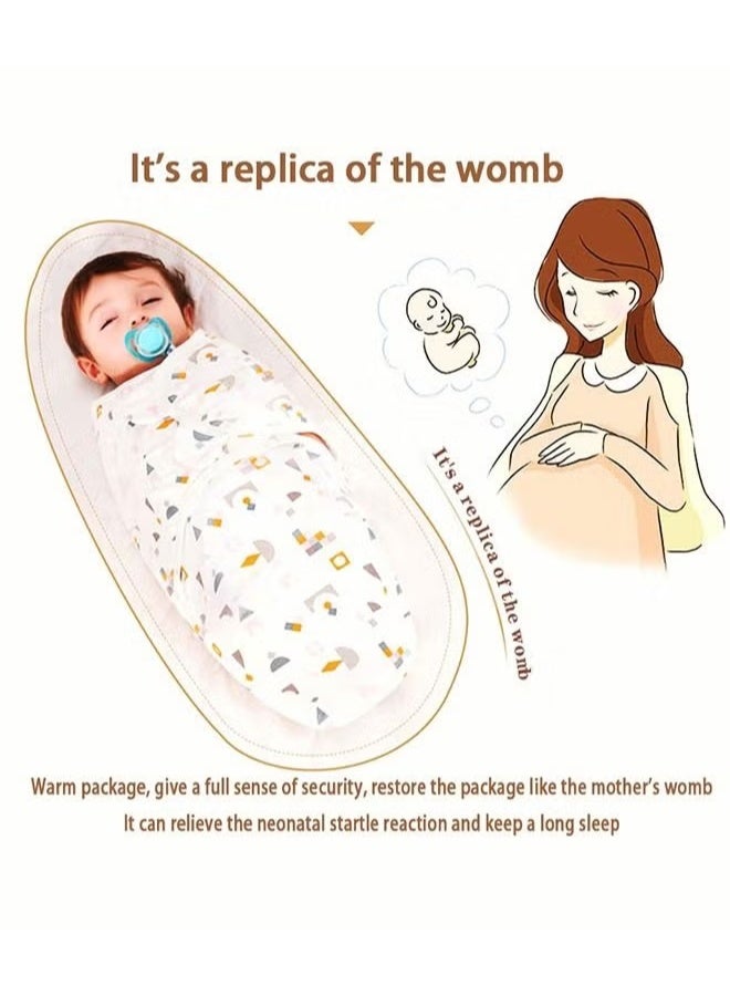 HOOKOR 6 PCS Baby Swaddle Blanket Wrap Cap Set Newborn Infant Sleep Sack With Caps 100% Breathable Cotton 0-4 Month - Image 5