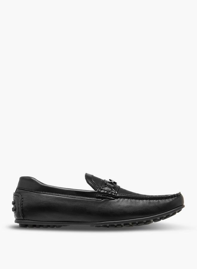 DUCHINI Men Monogram Print Slip-On Loafers - Image 1