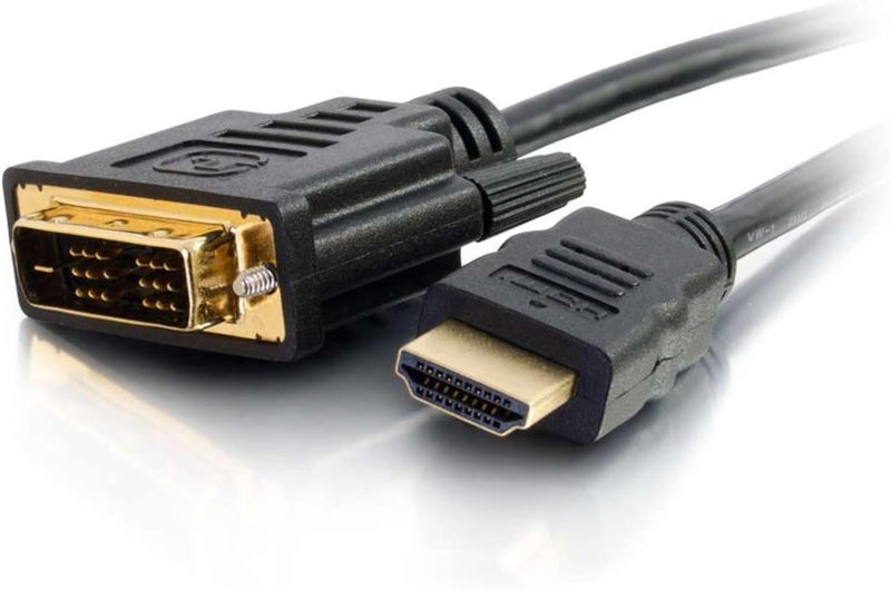 C2G Legrand - DVI to HDMI Cable, DVI-D Male to HDMI Male, Black HDMI Adapter Cable, 1 Meter (3.28 Feet) Bi-Directional Adapter Cable, 1 Count, 42514 - Image 1