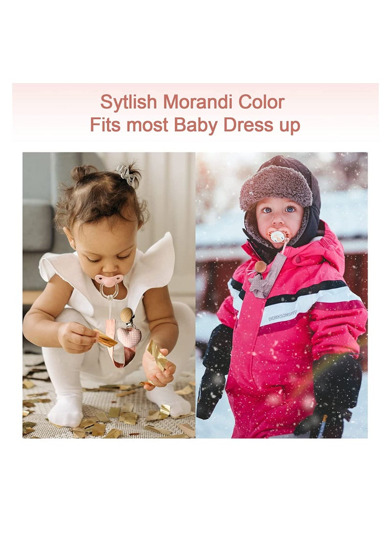 KASTWAVE Baby Pacifier Clip, Teether Toy Soothie Pacifier Holder Chewbeads, Infant Toddler Shower Gift Set Baby Boys Girls 5 pack - Image 3