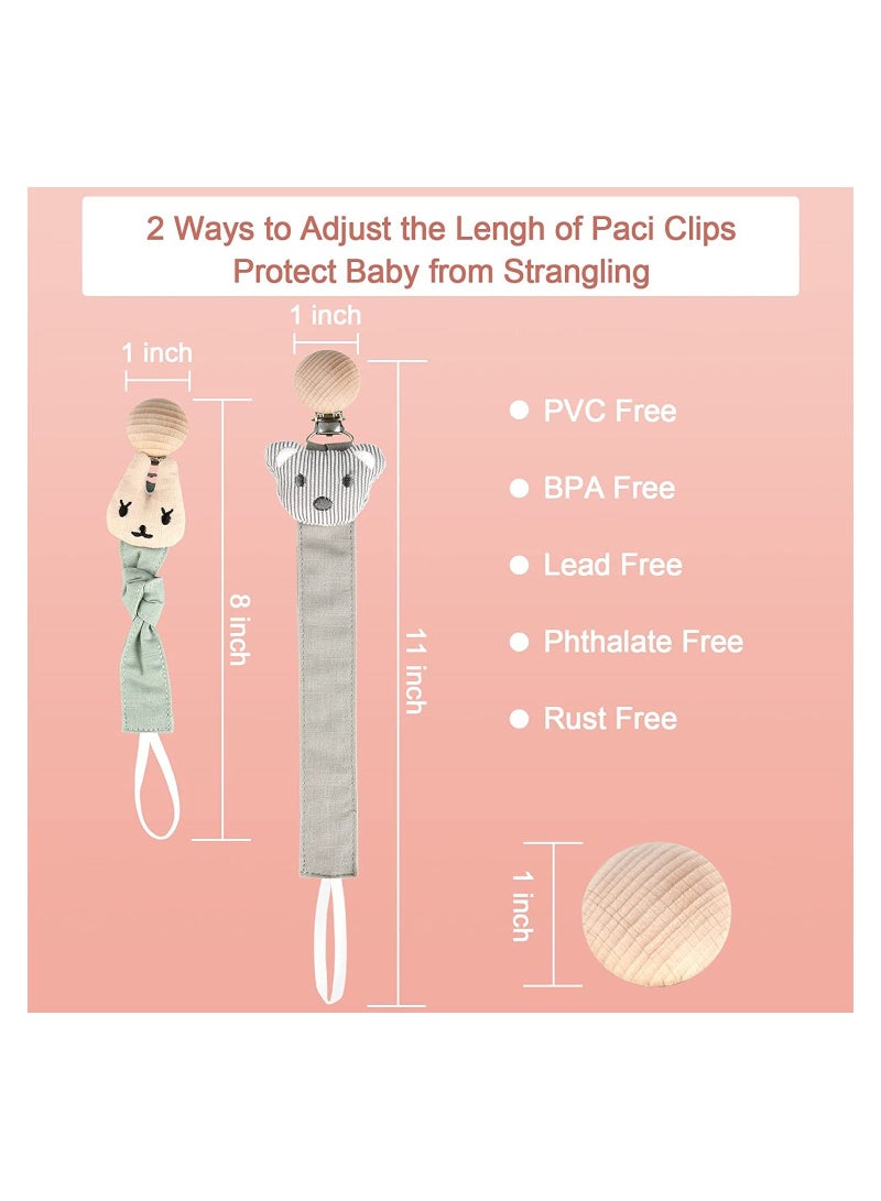 KASTWAVE Baby Pacifier Clip, Teether Toy Soothie Pacifier Holder Chewbeads, Infant Toddler Shower Gift Set Baby Boys Girls 5 pack - Image 2